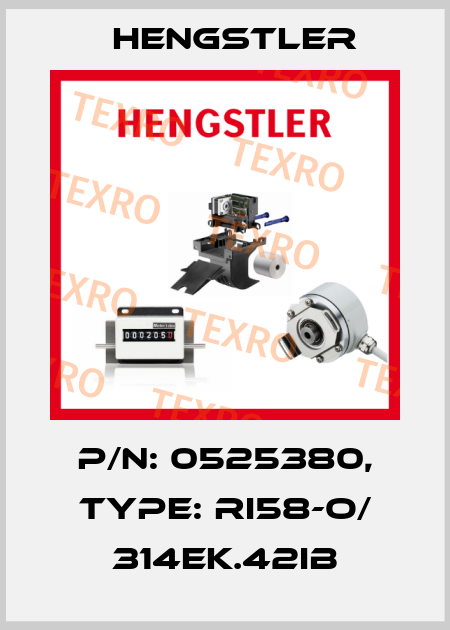 p/n: 0525380, Type: RI58-O/ 314EK.42IB Hengstler
