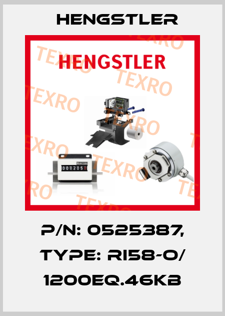 p/n: 0525387, Type: RI58-O/ 1200EQ.46KB Hengstler