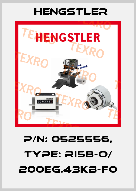 p/n: 0525556, Type: RI58-O/ 200EG.43KB-F0 Hengstler