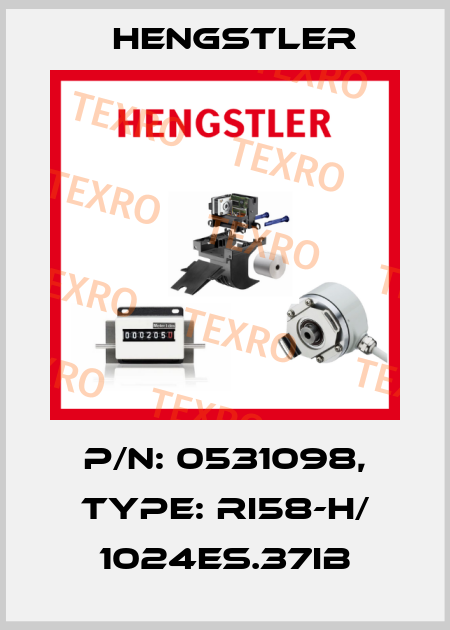 p/n: 0531098, Type: RI58-H/ 1024ES.37IB Hengstler