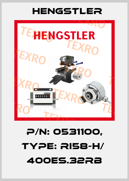 p/n: 0531100, Type: RI58-H/  400ES.32RB Hengstler