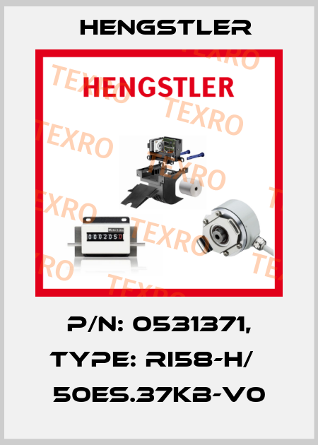 p/n: 0531371, Type: RI58-H/   50ES.37KB-V0 Hengstler