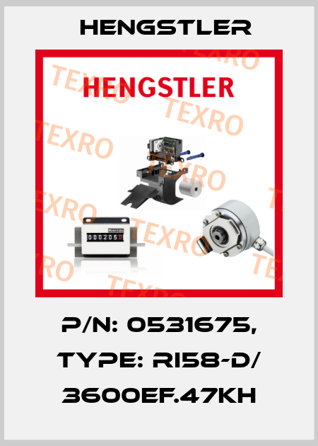 p/n: 0531675, Type: RI58-D/ 3600EF.47KH Hengstler