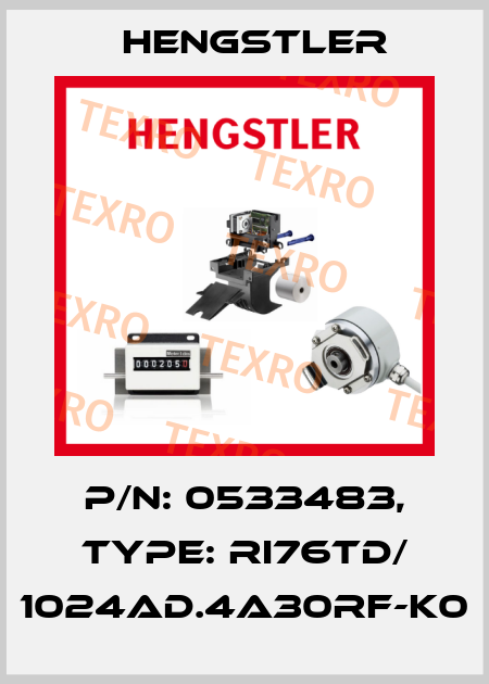 p/n: 0533483, Type: RI76TD/ 1024AD.4A30RF-K0 Hengstler
