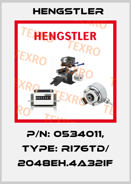 p/n: 0534011, Type: RI76TD/ 2048EH.4A32IF Hengstler