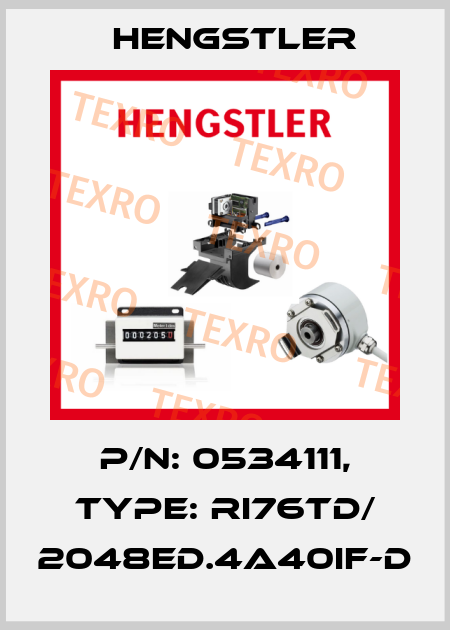 p/n: 0534111, Type: RI76TD/ 2048ED.4A40IF-D Hengstler