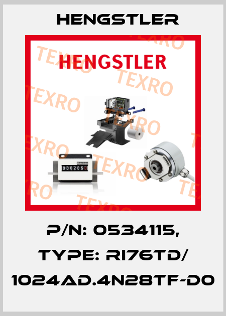 p/n: 0534115, Type: RI76TD/ 1024AD.4N28TF-D0 Hengstler