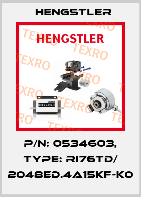 p/n: 0534603, Type: RI76TD/ 2048ED.4A15KF-K0 Hengstler