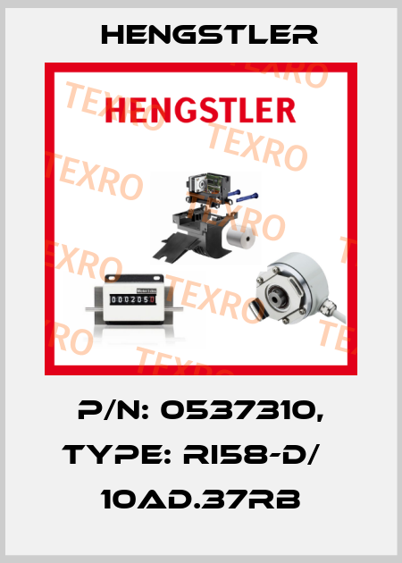 p/n: 0537310, Type: RI58-D/   10AD.37RB Hengstler