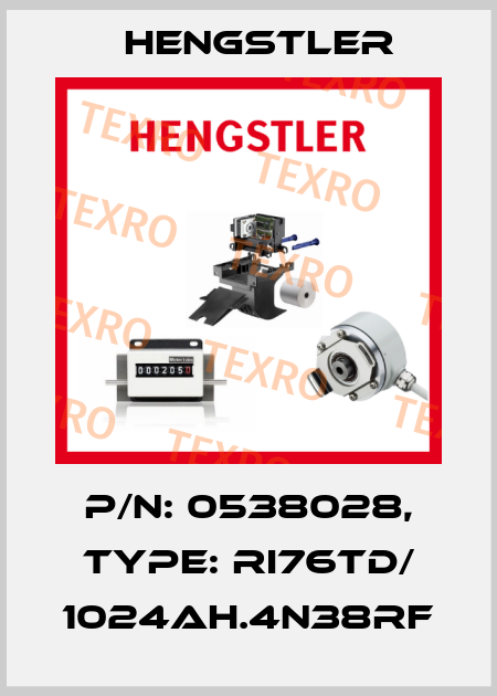 p/n: 0538028, Type: RI76TD/ 1024AH.4N38RF Hengstler