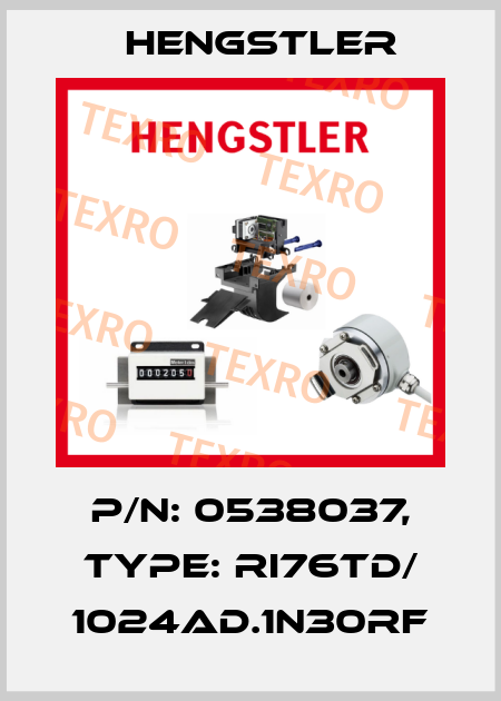 p/n: 0538037, Type: RI76TD/ 1024AD.1N30RF Hengstler