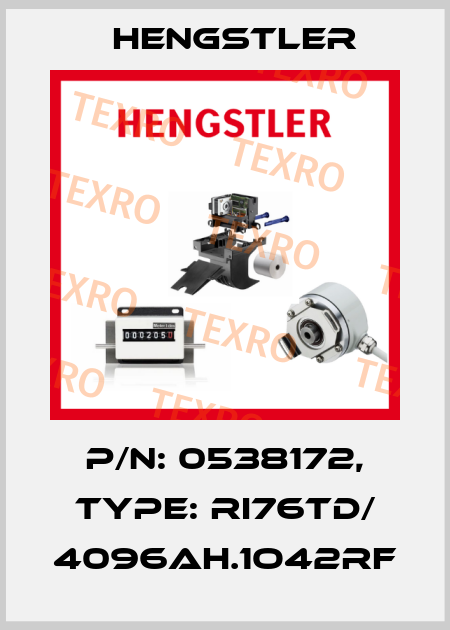 p/n: 0538172, Type: RI76TD/ 4096AH.1O42RF Hengstler