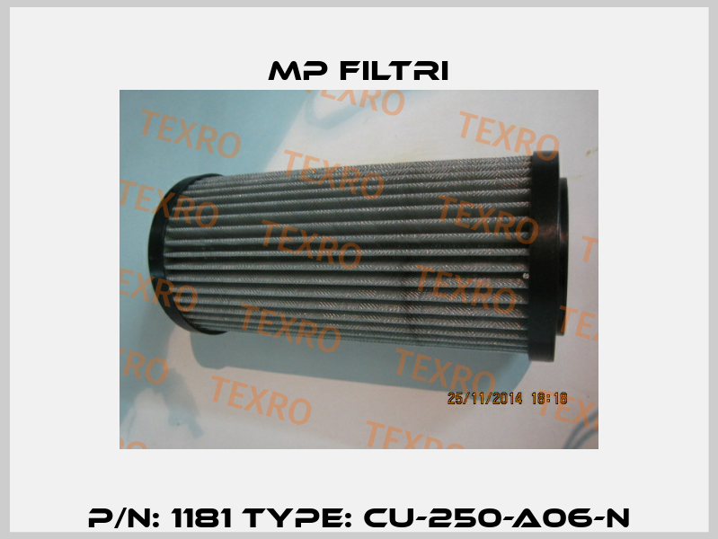 P/N: 1181 Type: CU-250-A06-N MP Filtri