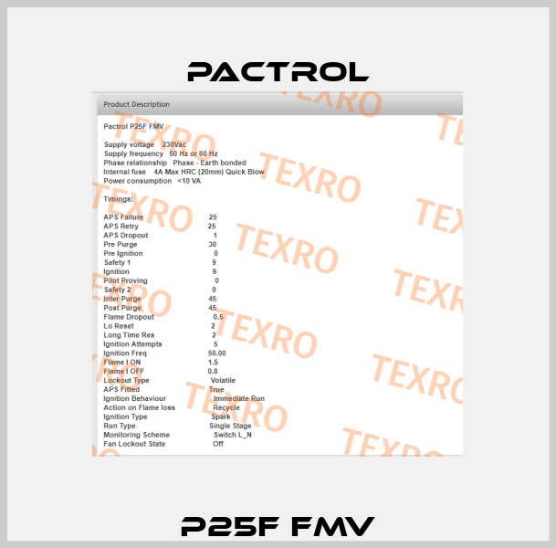 P25F FMV Pactrol