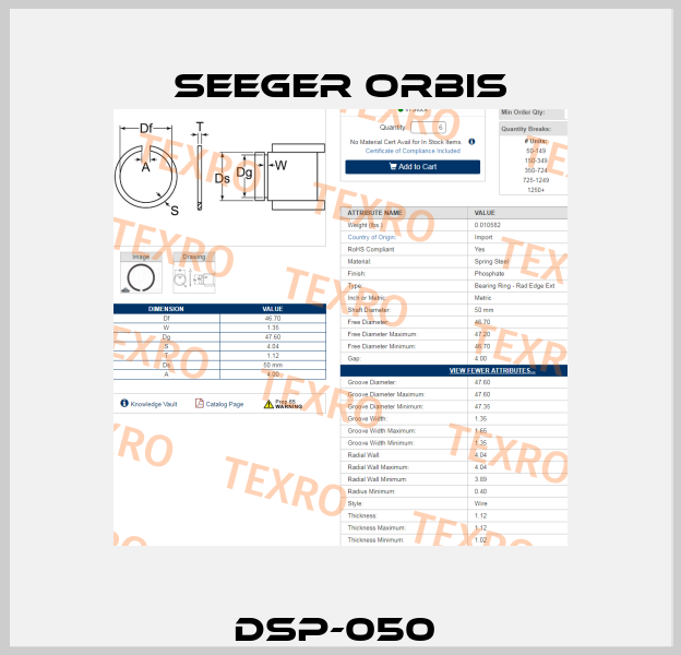 DSP-050  Seeger Orbis