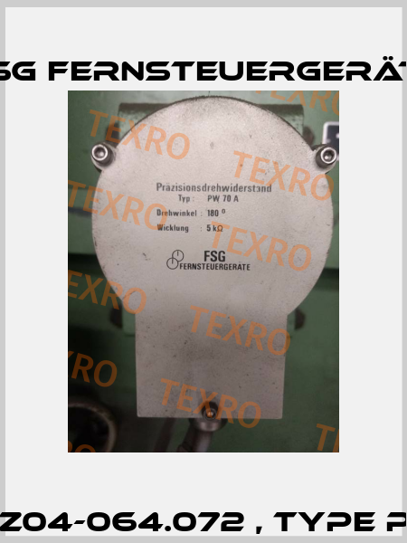1700Z04-064.072 , type PW70 FSG Fernsteuergeräte