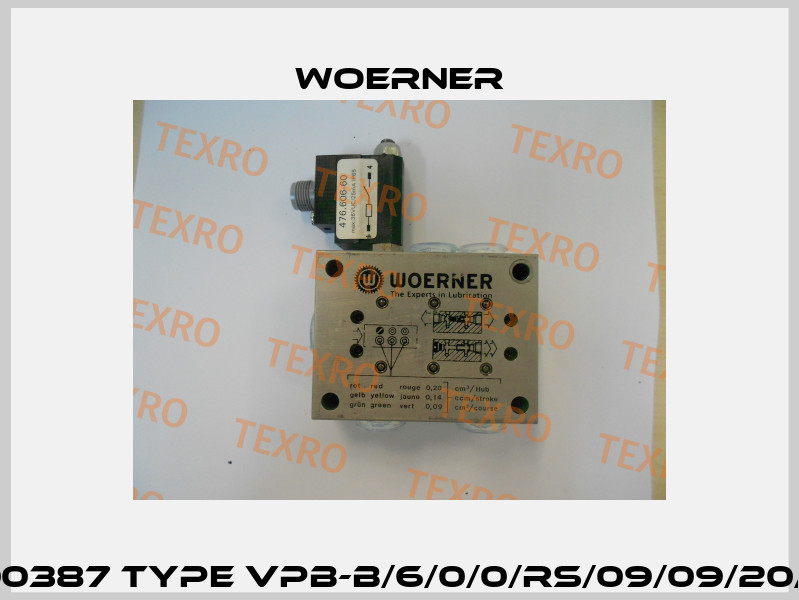 200387 Type VPB-B/6/0/0/RS/09/09/20/V  Woerner