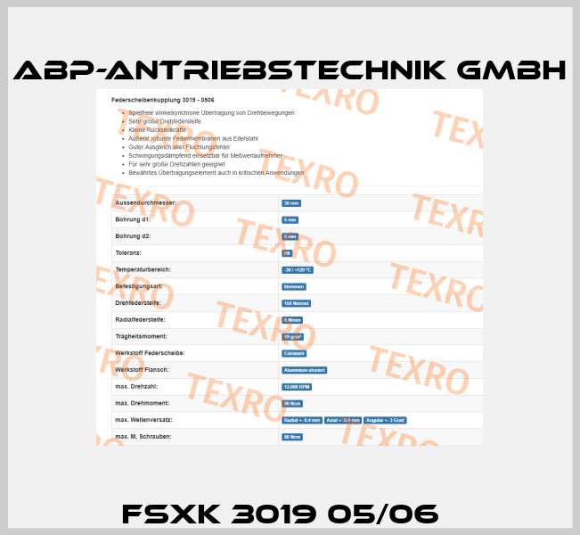 FSXK 3019 05/06   ABP-Antriebstechnik GmbH