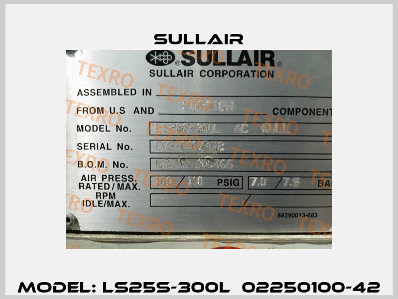 Model: LS25S-300L  02250100-42 Sullair