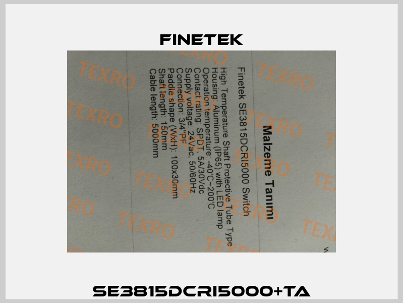 SE3815DCRI5000+TA Finetek