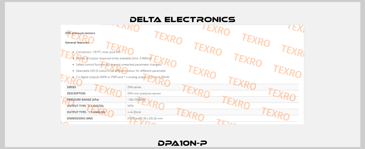 DPA10N-P Delta Electronics