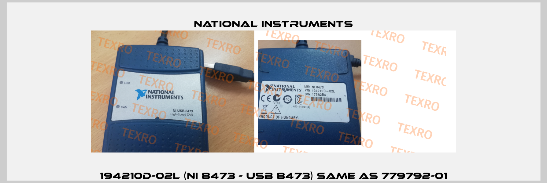 194210D-02L (NI 8473 - USB 8473) same as 779792-01 National Instruments