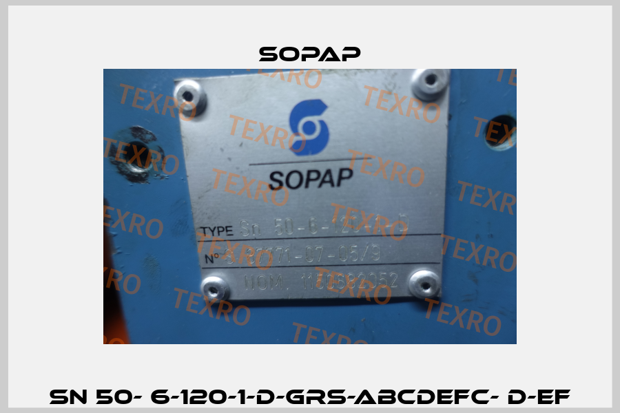 SN 50- 6-120-1-D-GRS-ABCDEFC- D-EF Sopap