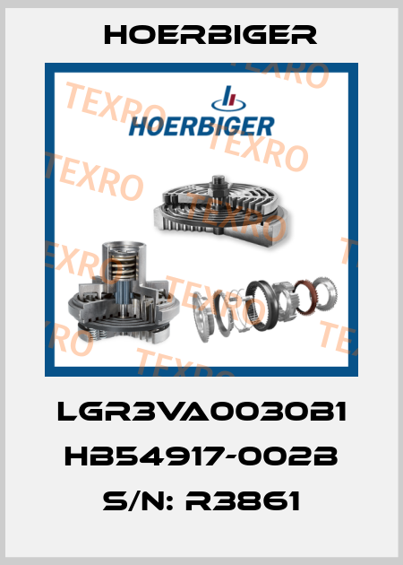 LGR3VA0030B1 HB54917-002B S/N: R3861 Hoerbiger