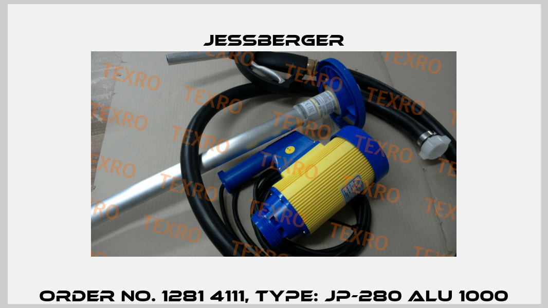 Order No. 1281 4111, Type: JP-280 ALU 1000 Jessberger