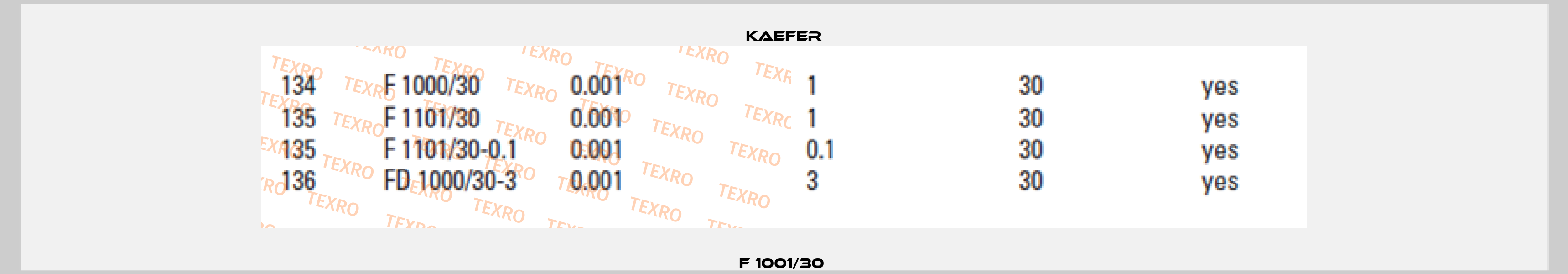 F 1001/30  Kaefer