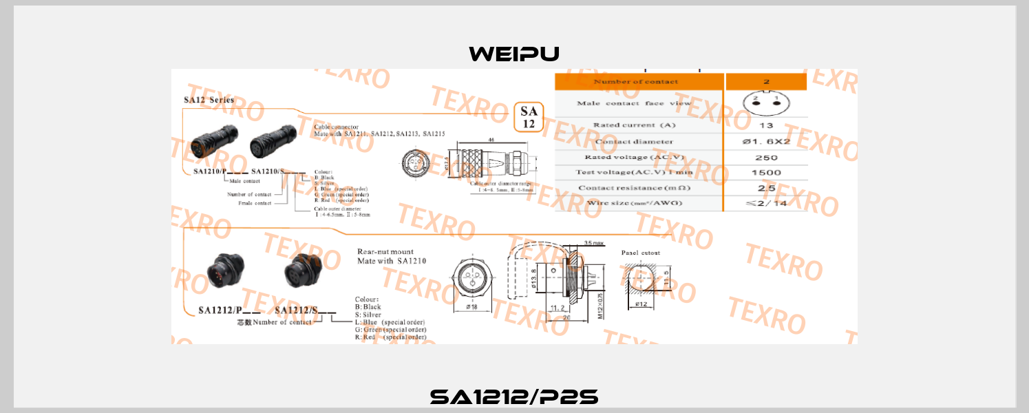 SA1212/P2S Weipu