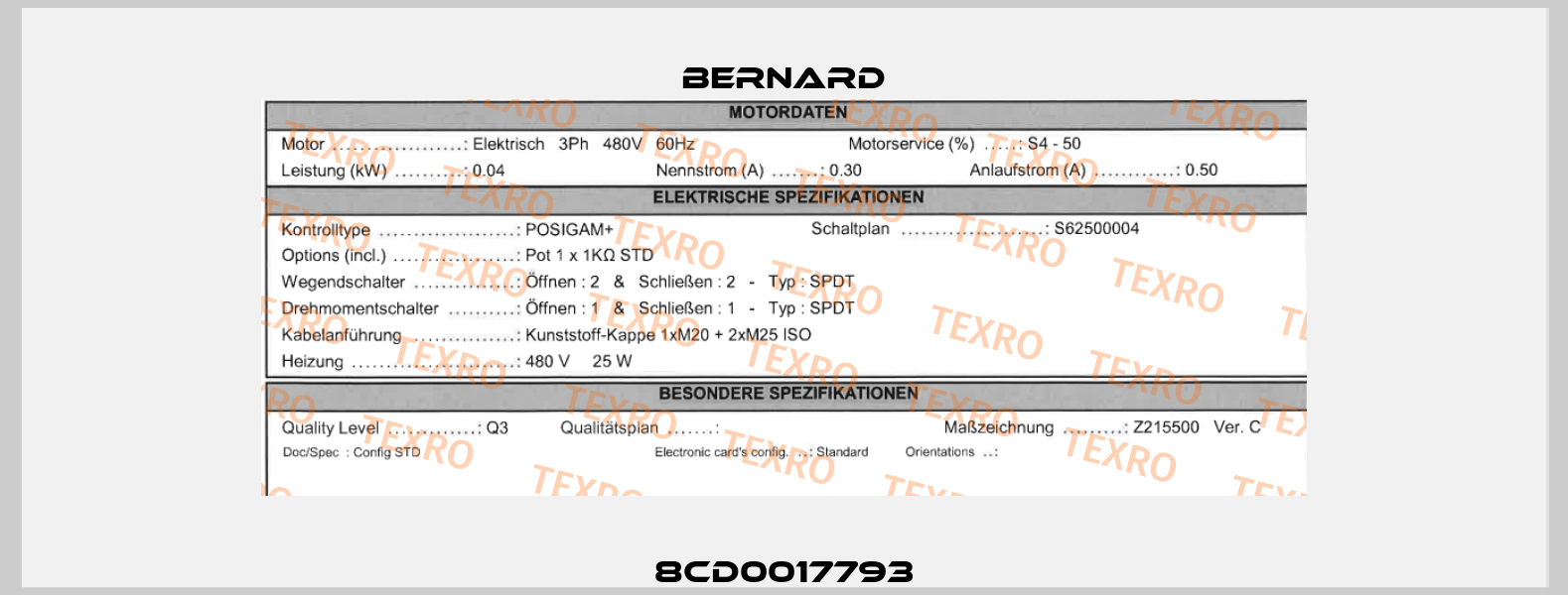 8CD0017793 Bernard