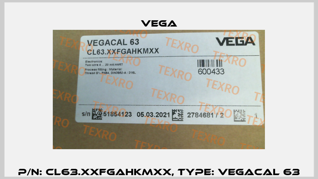P/N: CL63.XXFGAHKMXX, Type: VEGACAL 63 Vega