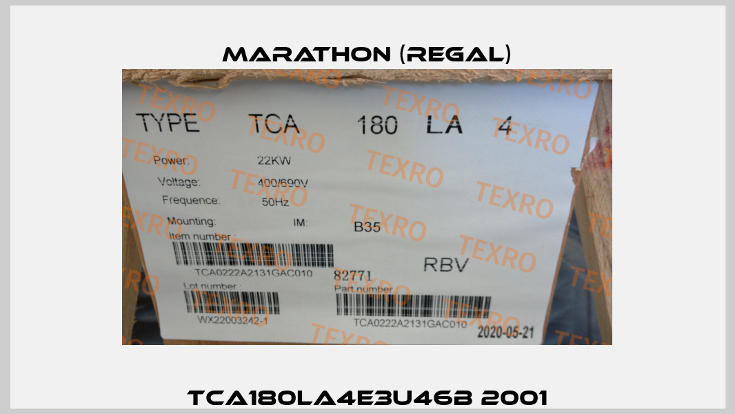 TCA180LA4E3U46B 2001 Marathon (Regal)