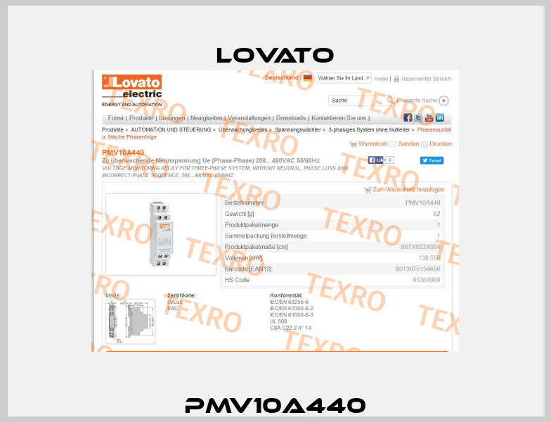 PMV10A440 Lovato