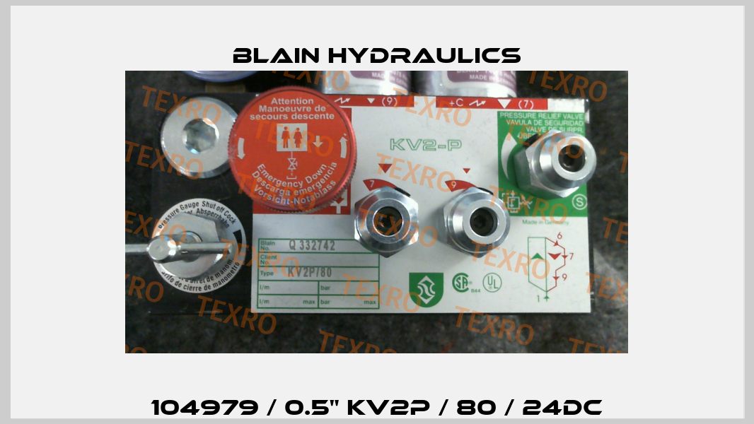 104979 / 0.5" KV2P / 80 / 24DC Blain Hydraulics