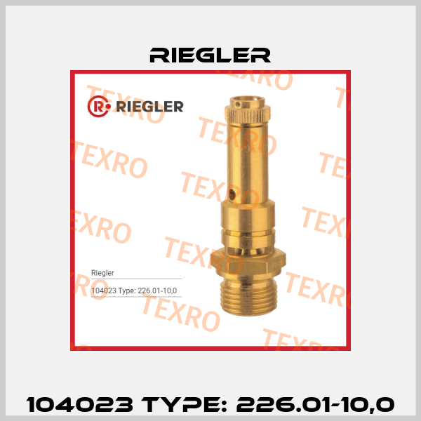104023 Type: 226.01-10,0 Riegler