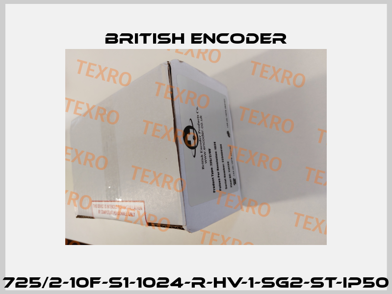 725/2-10F-S1-1024-R-HV-1-SG2-ST-IP50 British Encoder