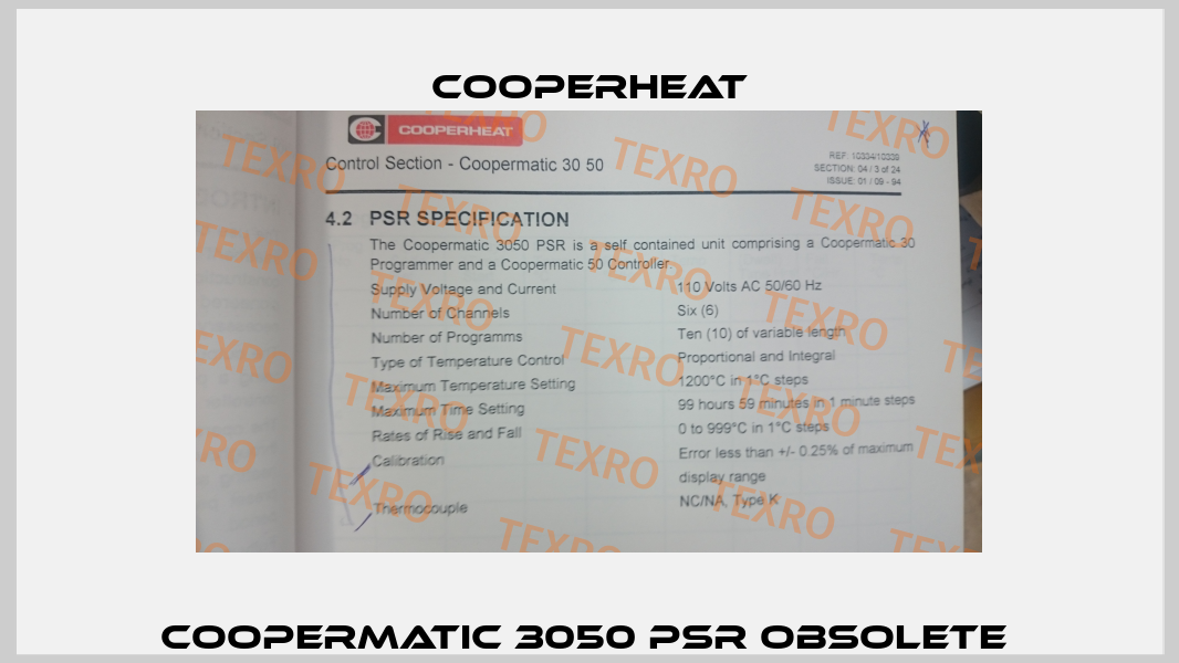Coopermatic 3050 PSR obsolete  Cooperheat