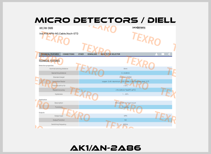 AK1/AN-2A86 Micro Detectors / Diell