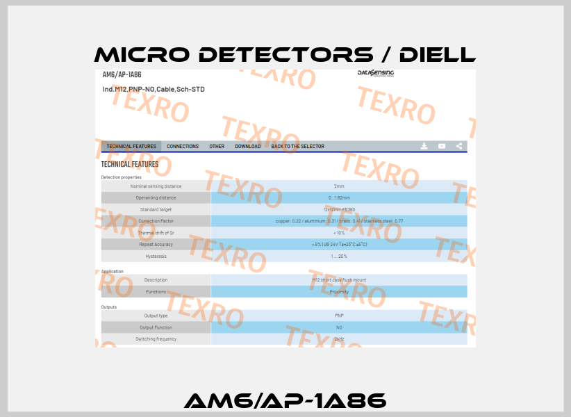 AM6/AP-1A86 Micro Detectors / Diell