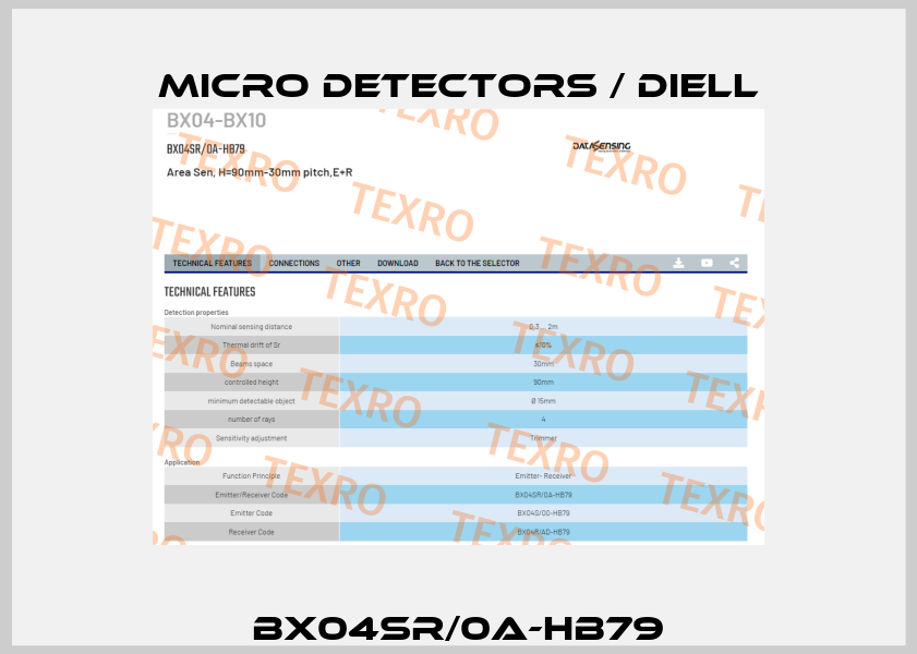 BX04SR/0A-HB79 Micro Detectors / Diell