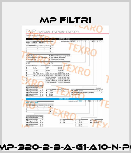 FMP-320-2-B-A-G1-A10-N-P01 MP Filtri