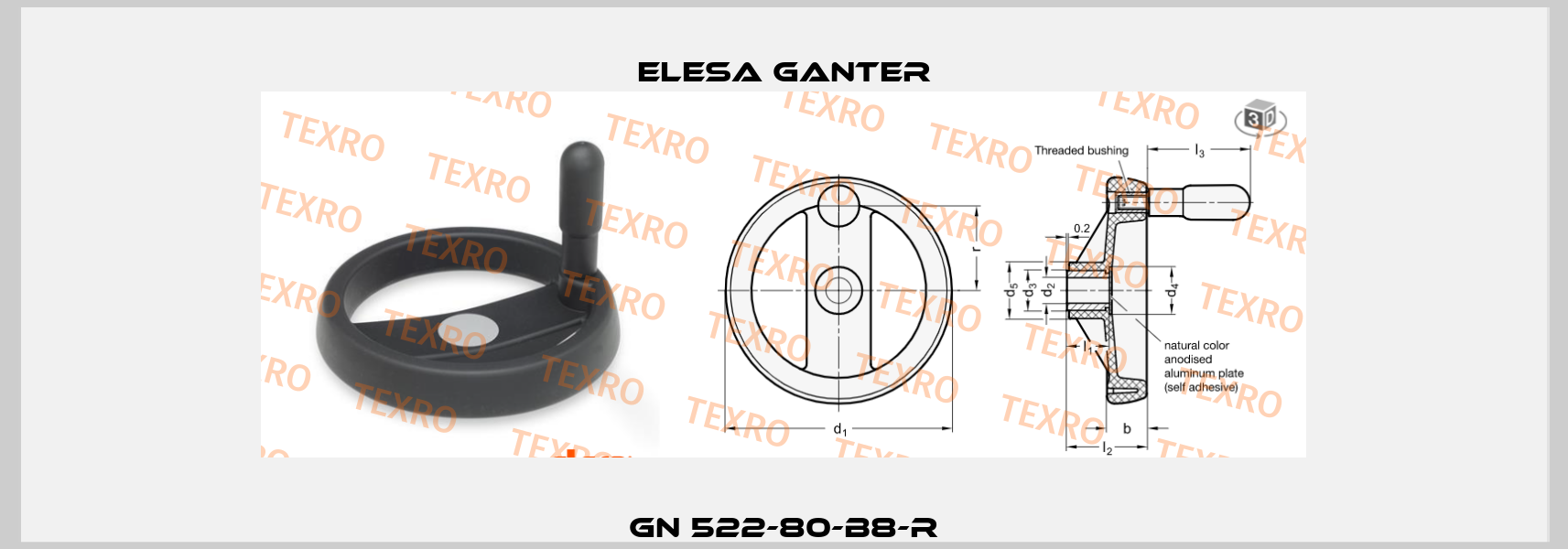 GN 522-80-B8-R Elesa Ganter