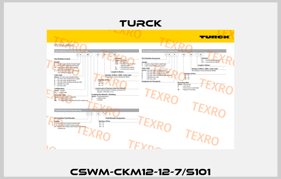 CSWM-CKM12-12-7/S101 Turck