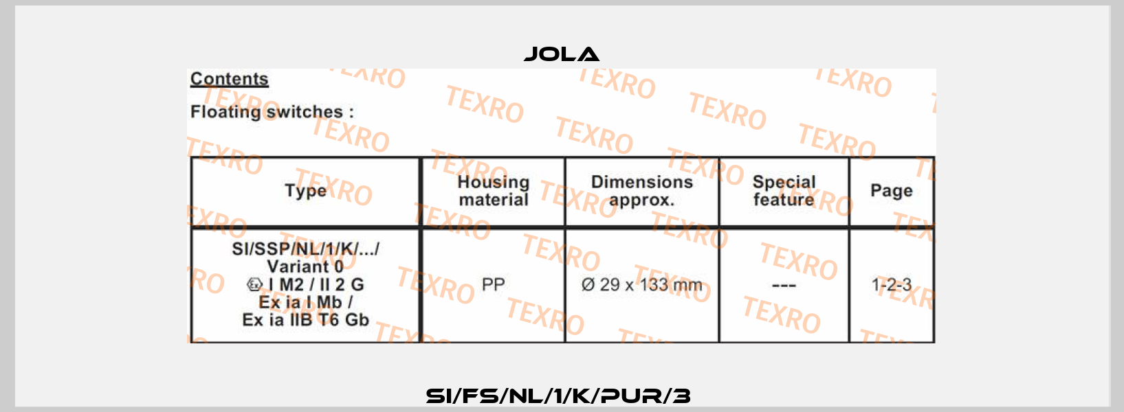 SI/FS/NL/1/K/PUR/3  Jola