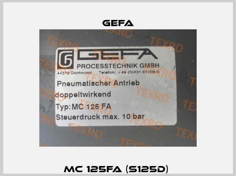 MC 125FA (S125D)  Gefa
