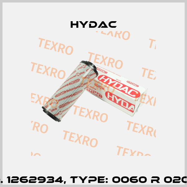 Mat No. 1262934, Type: 0060 R 020 BN4HC Hydac
