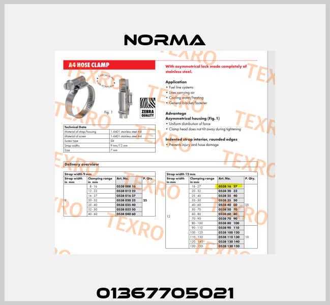 01367705021 Norma