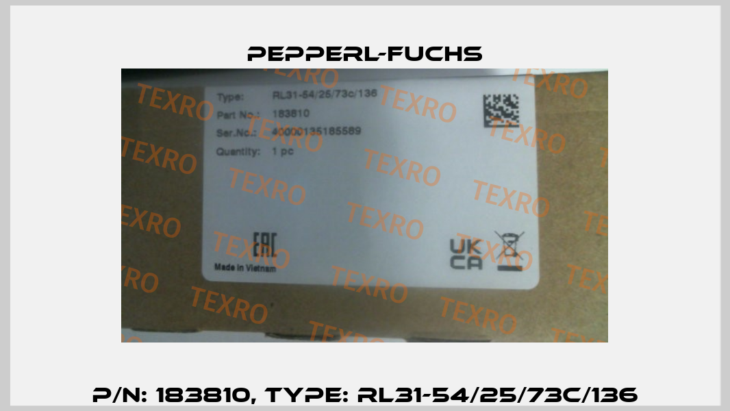 p/n: 183810, Type: RL31-54/25/73c/136 Pepperl-Fuchs